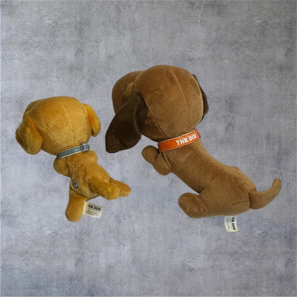 Artlist Collection THE DOG Plush Lot‎ 2 Tan Brown 2002 Play Along